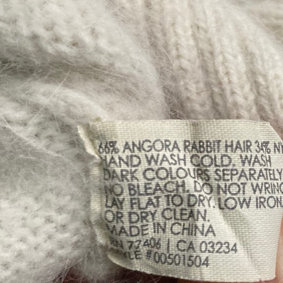 Gently Worn Club Monaco Natalia Angora Crown Sweater in Ivory Cream Thistle sz S - Picture 4 of 4